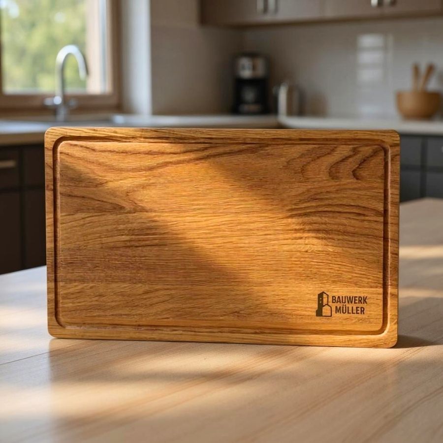 Schneidebrett Eiche mit Logo-Gravur