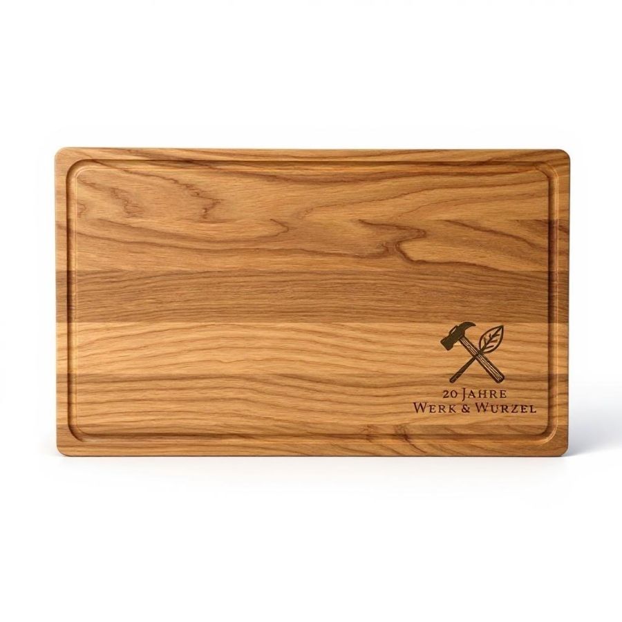 Schneidebrett Eiche mit Logo-Gravur